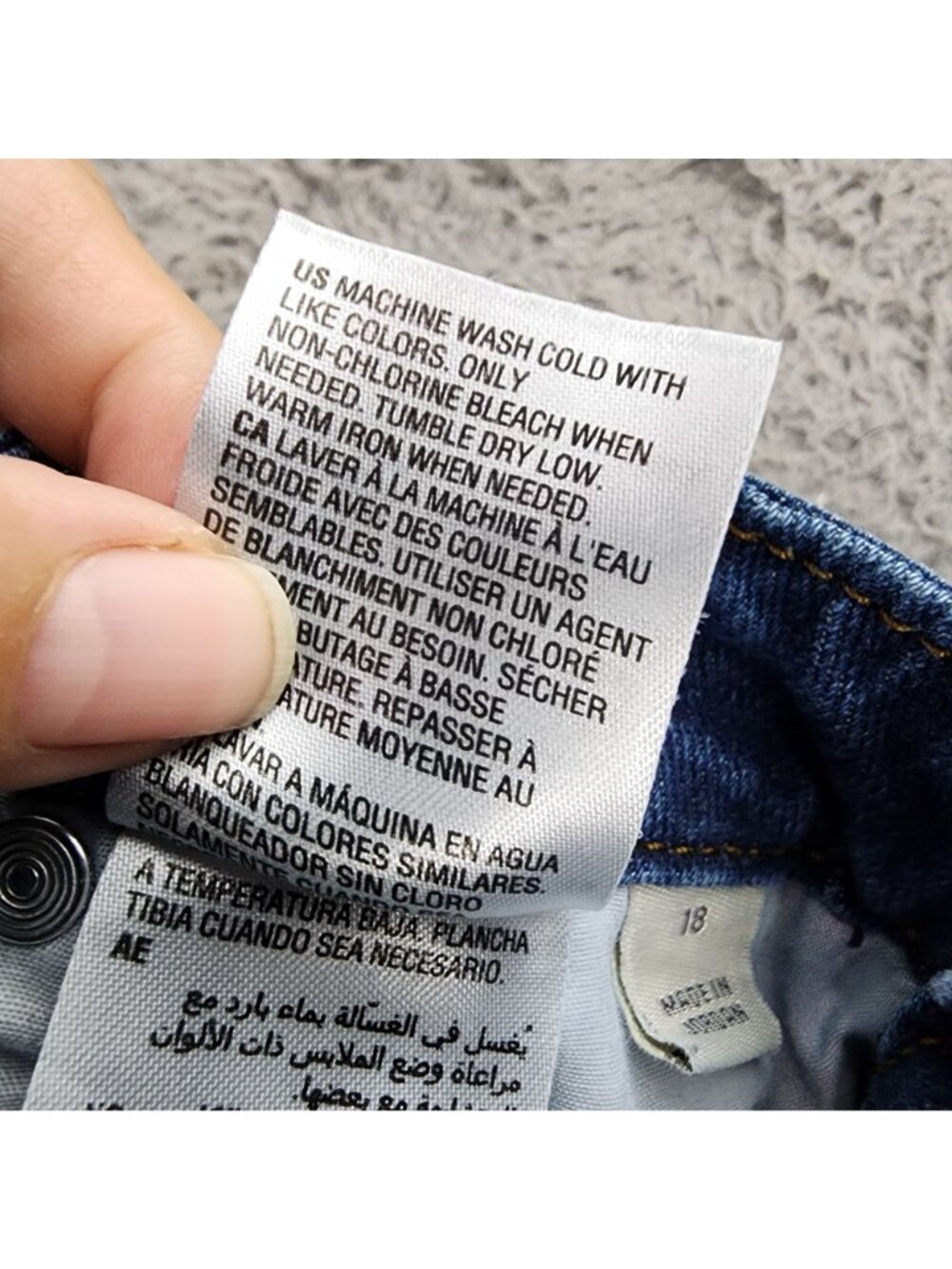 Style & Co Jeans Womens 18 Blue Stretch Denim Curvy Skinny Leg - Picture 15 of 16